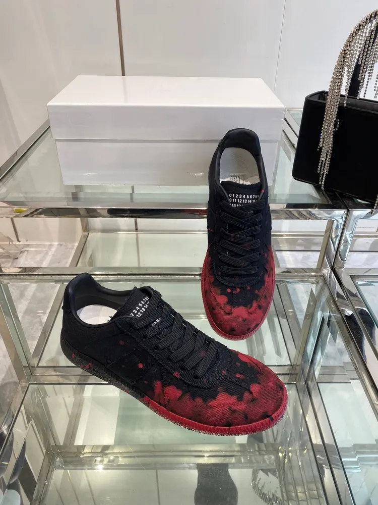 Maison Ma*giela - MM6 메종 로우탑 페인트 드롭 레플리카 스니커즈 (해외최상급)