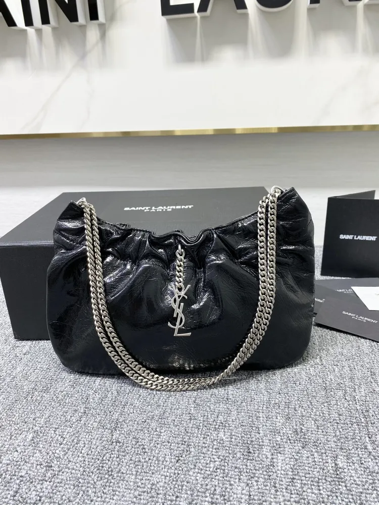 Sa*nt Lauren* 모노그램 체인 게더 나파레더 숄더백 681632