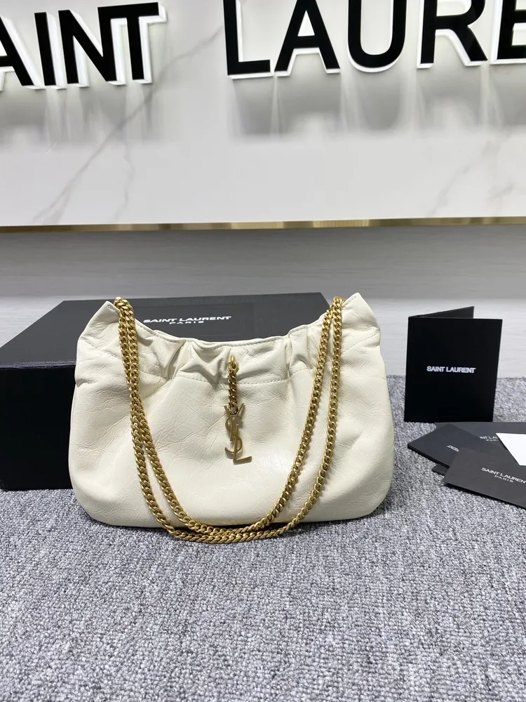 Sa*nt Lauren* 모노그램 체인 게더 나파레더 숄더백 681632