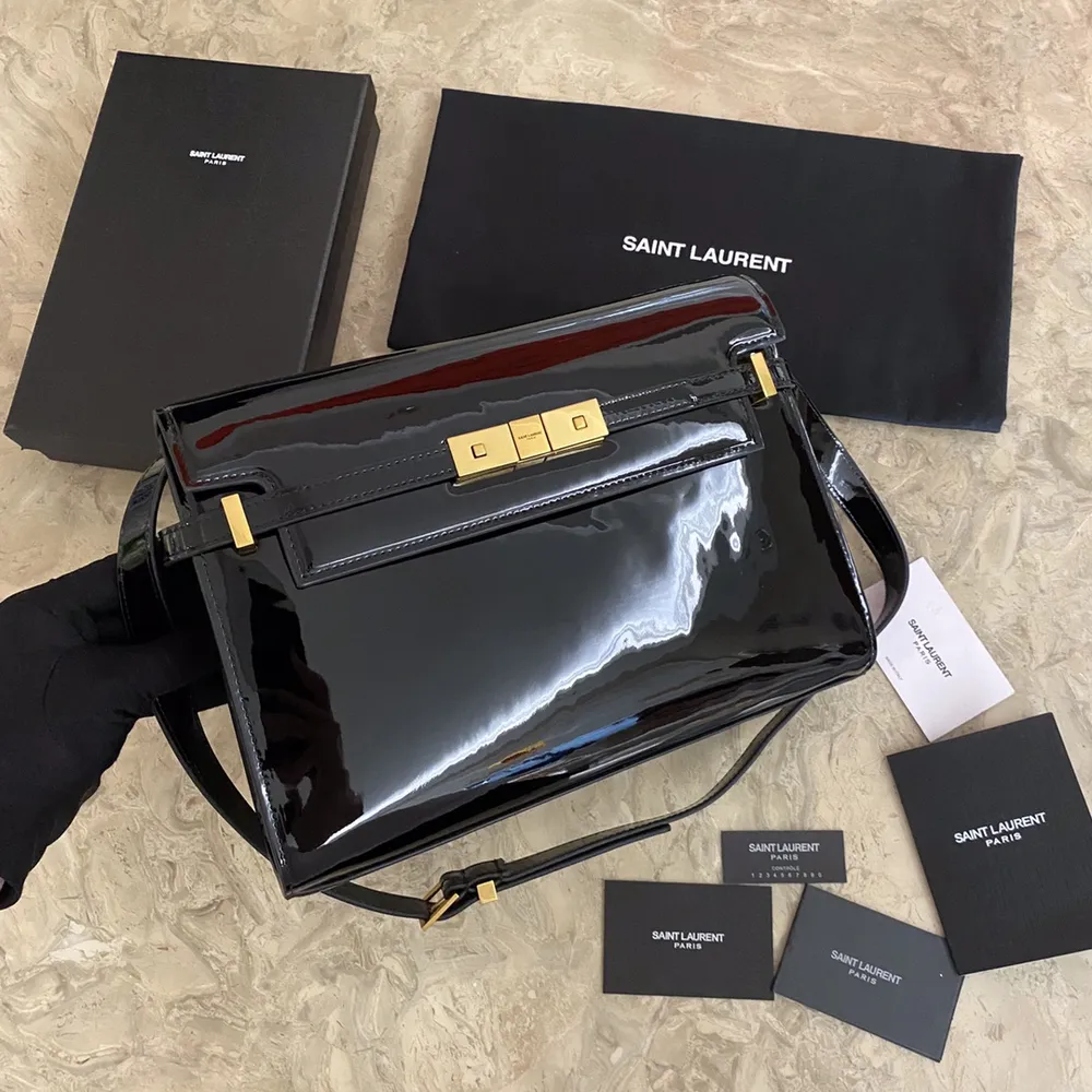 Sa*nt Lauren* 페이턴트 MANHATTAN 숄더백 553742