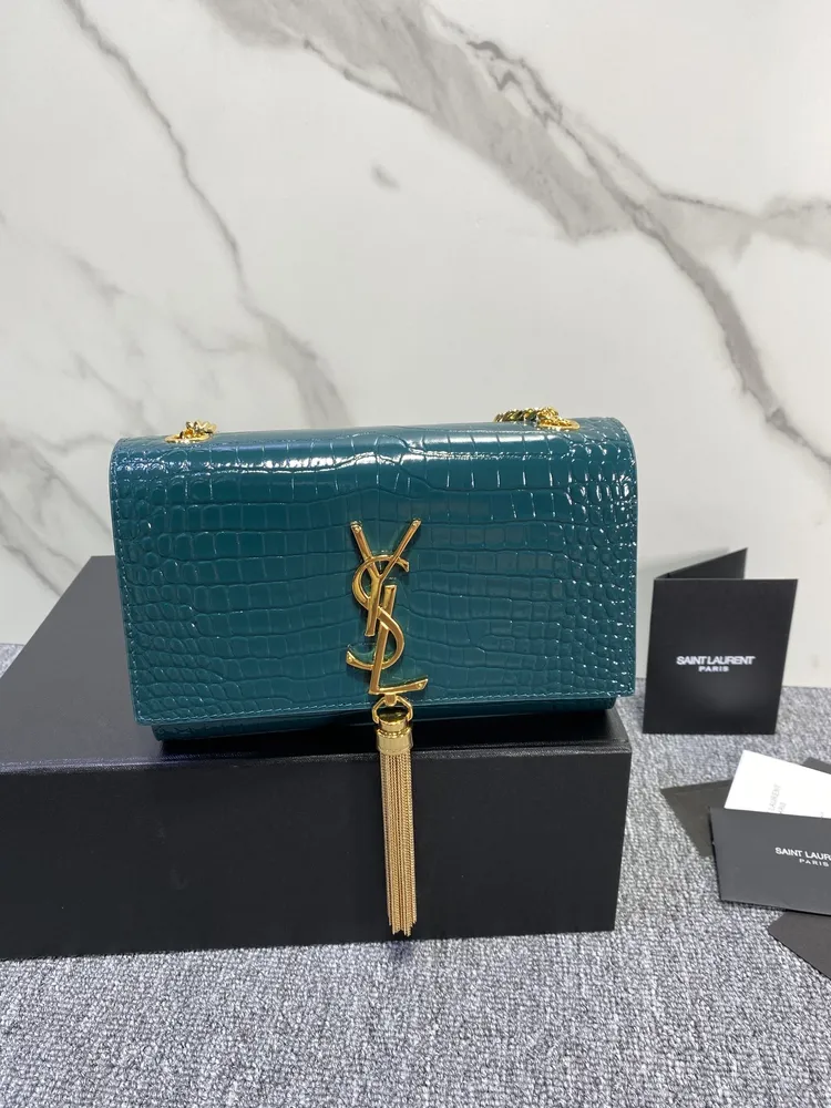 Sa*nt Lauren* 크로커다일 태슬 케이트 백 스몰 377628