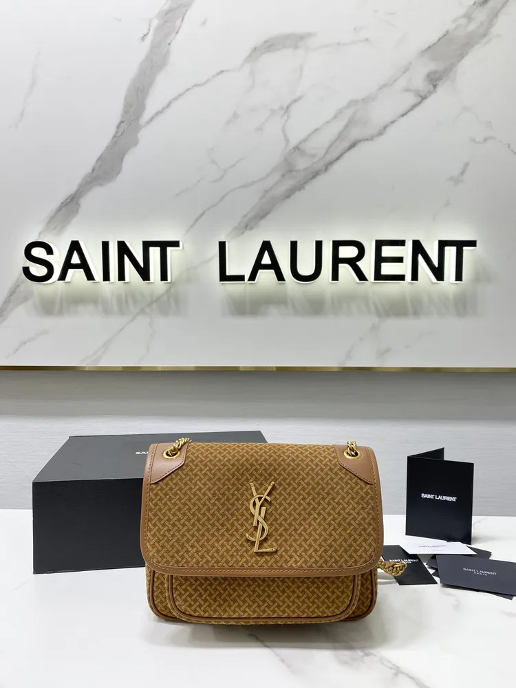 Sa*nt Lauren* 솔페리노 스웨이드 스몰 숄더백 498894