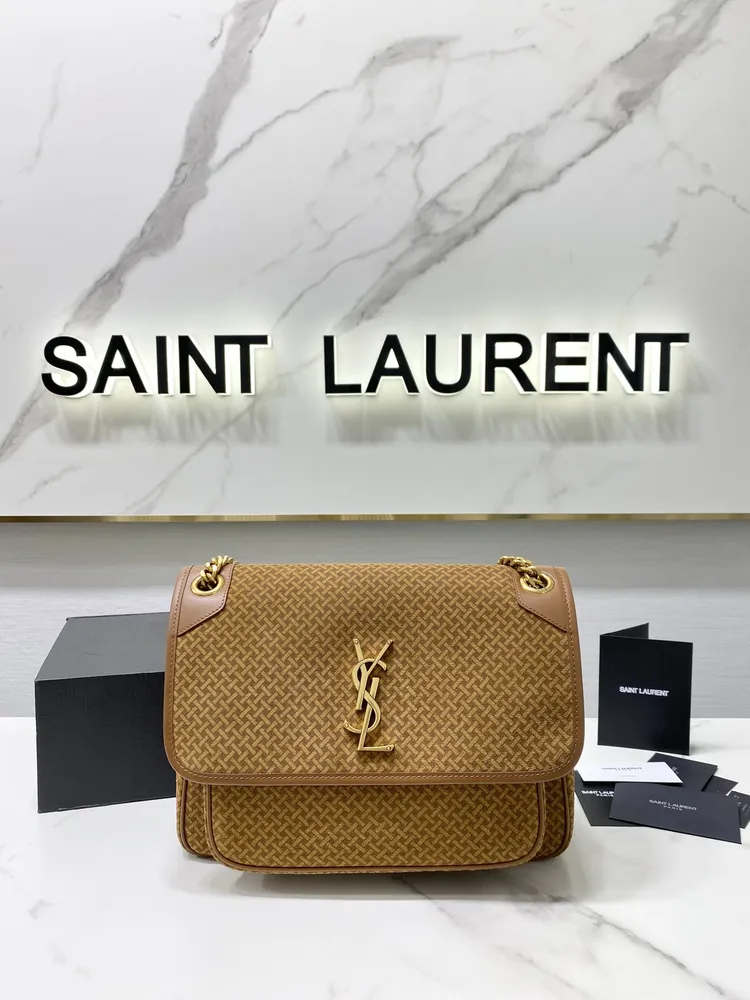 Sa*nt Lauren* 솔페리노 스웨이드 미디엄 숄더백 498894