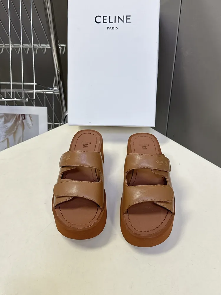 레더 더블 스트랩 샌들 여성 슈즈