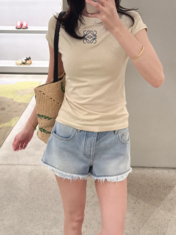 아나그램 프레이드 데님 여성 쇼트