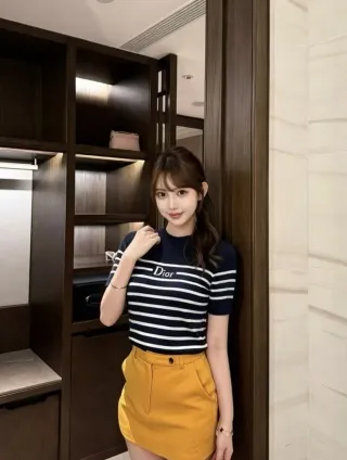 디올리비에라 반소매 피티드 스웨터 여성 반팔 블랙