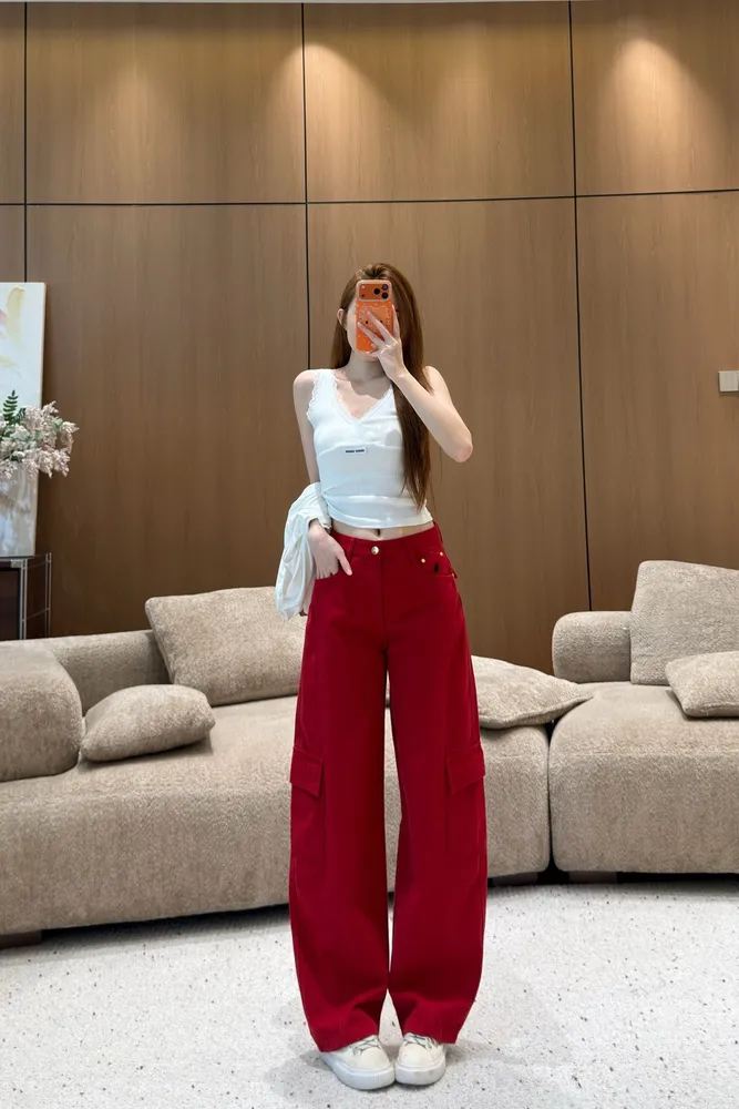 카고 코튼 여성 팬츠