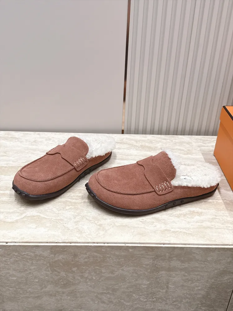 양모 털 슬리퍼 남성 슈즈