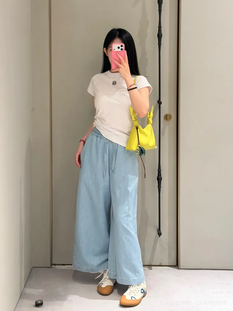 소프트 와이드 여성 데님팬츠