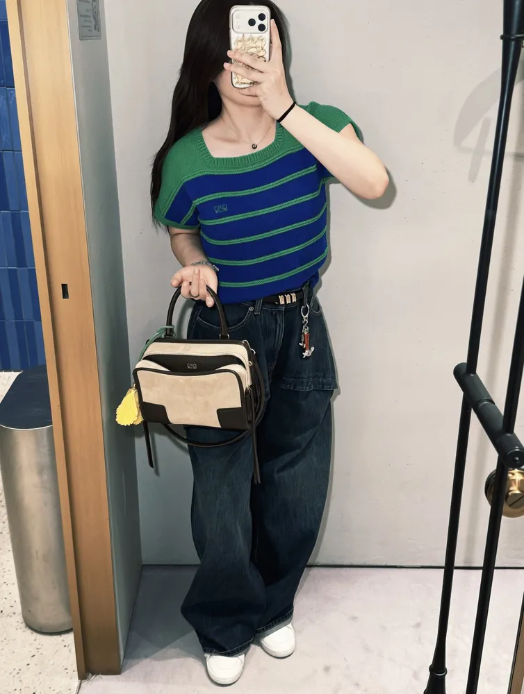 와이드 데님 여성 팬츠