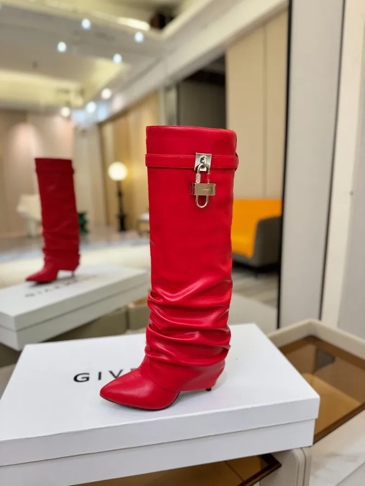 로고 락 10.5cm 롱부츠 여성 슈즈