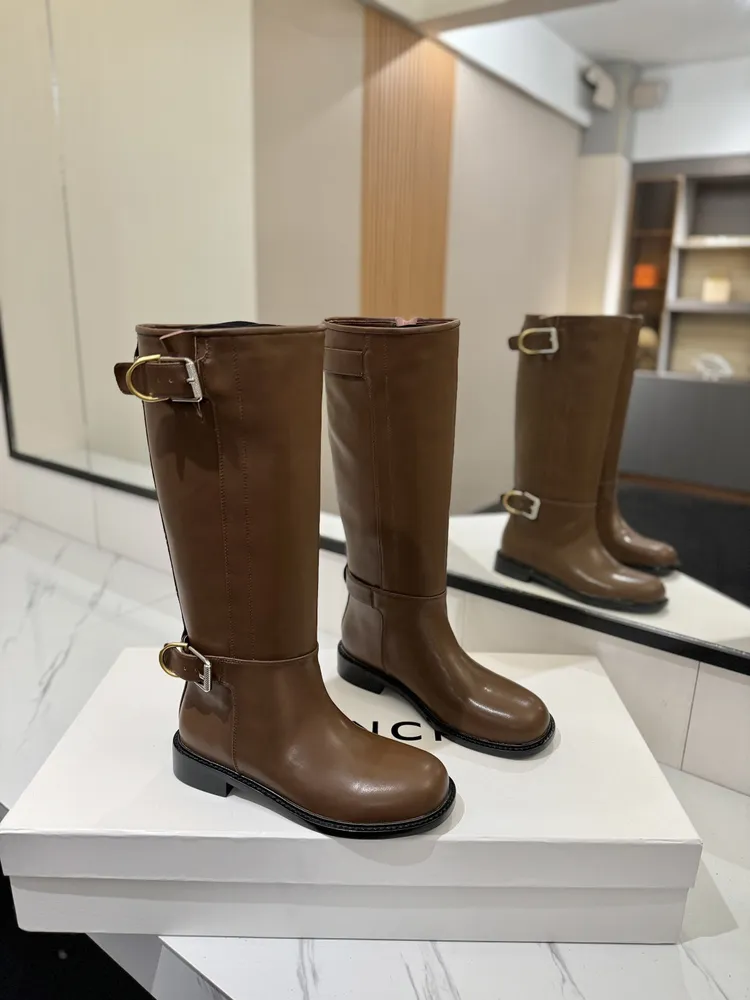 Voyou 로고 락 3cm 롱부츠 여성 슈즈