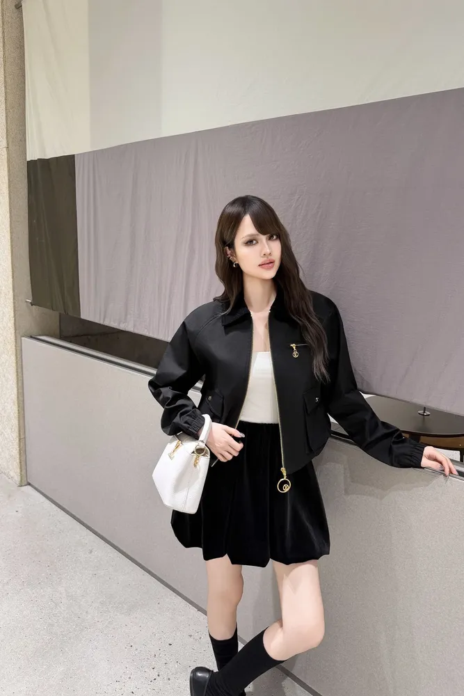 코듀로이 카라 워크웨어 여성 자켓