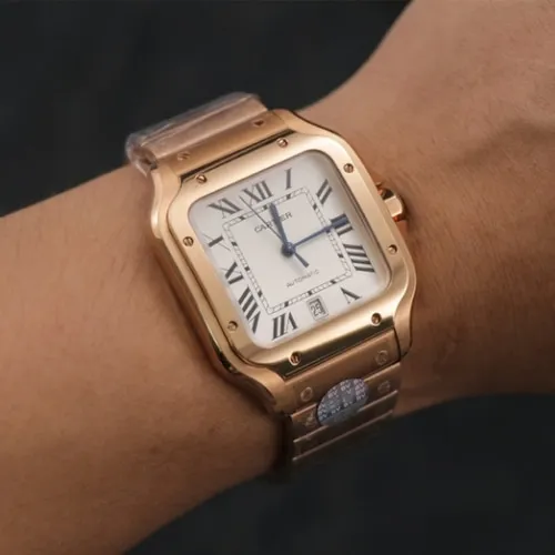 BV공장 까르띠에 산토스 로즈골드 화이트 라지 40mm / 중35mm